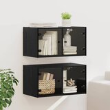  Zidni ormari 2 pcs Crni hrast 68 x 37 x 35 cm Konstruirano drvo | Eponuda.com