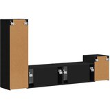  Set TV komoda Zidne 4 pcs Crna Konstruirano drvo | shoptok.hr
