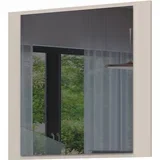 STENSKO OGLEDALO, 76/70/3 cm steklo, leseni material