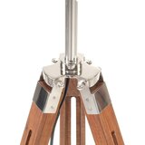  Podna svjetiljka s tronošcem medeno-bijela od tikovine 141 cm | shoptok.hr