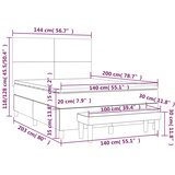  s oprugama i madracem crni 140 x 200 cm od umjetne kože | shoptok.hr
