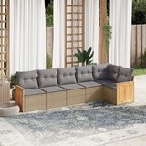 vidaXL 6-dijelni set vrtnih sofa s jastucima bež od poliratana | shoptok.hr