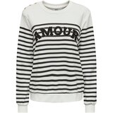 Only Sweater majica 'ONLALLIE' crna / bijela Cijene