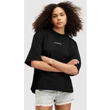 AllSaints Bombažna kratka majica DISC AMELIE TEE ženska, črna barva, W082JA