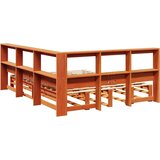  Knjižna postelja brez vzmetnice vošč. rjava 140x200 cm borovina, (21791732) | Shoptok.si