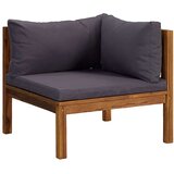 Modularna kutna sofa s tamnosivim jastucima bagremovo drvo | shoptok.hr
