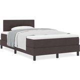  Postelja z vzmetnico z vzmetnico Temno rjava 120 x 200 cm blago, (5000128348) | Shoptok.si