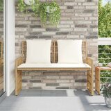  Zunanja klop Enobarvno Naravna in smetana 116 x 55 x 82 cm, (5000273315) | Shoptok.si