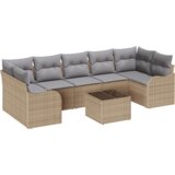  Set vrtnih sofa od 8 komada s jastučićima bež polirattan | shoptok.hr