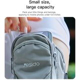 Yesido Športna zapestnica (WB12) - z ježkom za telefone - max 6,8" - siva | Shoptok.si