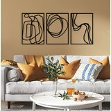 Wallity zidna dekoracija Achermus, 120x54cm, Crna u