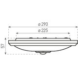  LED plafonsko svetlo sa senzorom i modulom za nuždu MANA LED/16W/230V 4000K | Eponuda.com