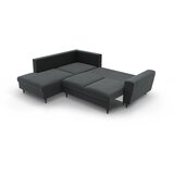 Cosmopolitan Design Tamno siva baršunasti sklopiva/s prostorom za odlaganje kutna garnitura (s lijevim kutom/u obliku slova L) Kyoto – | shoptok.hr