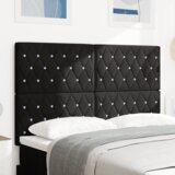 vidaXL LED vzglavje Črna 72 cm Velur | Shoptok.si
