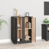  Komoda siva 60 x 35 x 80 cm od masivne borovine | shoptok.hr