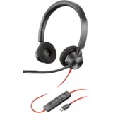 HP Poly Blackwire 3320 Stereo USB-C slušalke + USB-C/A adapter Žično obroč za glavo Pisarna / klicni center USB Tip-C Črna u