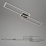 BRILONER 3538-015 - led prigušiva luster frame 2xLED/20W/230V wi-fi tuya + daljinski upravljač | Eponuda.com