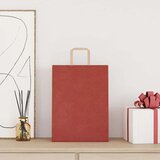  Papirnate vrećice 50 kom s ručkama crvene 26x12x35 cm | shoptok.hr