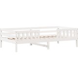  The Living Store Posteljni okvir brez vzmetnice bel 100x200 cm trdna borovina - Posteljni Okvir, (21524557) | Shoptok.si