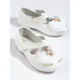 VINCEZA Girls' ballerinas with bow white