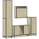  4-dijelni set kupaonskog namještaja boja hrasta sonome drveni | shoptok.hr
