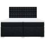  Krevet s oprugama i madracem crni 200x200 cm od tkanine | shoptok.hr