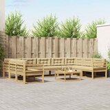  Set vanjskih sofa s jastukom 10 pcs Bijela i bež | shoptok.hr