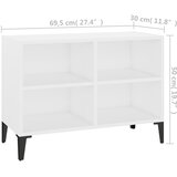 TV ormarić s metalnim nogama bijeli 69,5 x 30 x 50 cm | shoptok.hr