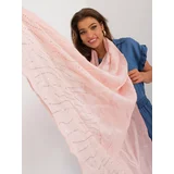 Fashion Hunters Light pink women's scarf with rhinestones