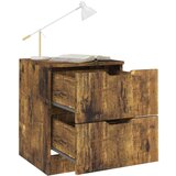 vidaXL noćni ormarići 2 kom boja dimljenog hrasta 40x40x50 cm iverica | shoptok.hr