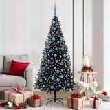 vidaXL Božično drevo med 300 LED z stojalom Črna 180 cm PVC | Shoptok.si