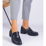 Gemre Astrelia black women's faux leather low-heeled shoes | Shoptok.si