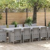  Vrtni set za objed 13 kom. Svjetlosiva Poli ratan | shoptok.hr