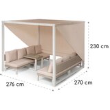 Blumfeldt Havanna Pavillon & Lounge-Set, 270x230x270cm, 4 dvojni sedeži, bela - | Shoptok.si