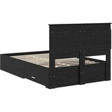  Krevetna konstrukcija Crni hrast 120 x 190 cm Konstruirano drvo | shoptok.hr