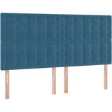 s madracem i skladištem Tamno plava 180 x 200 cm Baršun | shoptok.hr