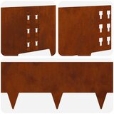 Ograda oko Travnjaka 30 pcs 100 x 25 cm Čelik Rđa | shoptok.hr
