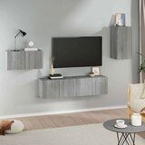  Komplet TV omaric 4-delni siva sonoma inženirski les, (20734671) | Shoptok.si