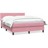 Box Spring krevet s madracem ružičasti 140x220 cm baršun | shoptok.hr