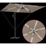 vidaXL Kantaliv dežnik z bananom Taupe 294 x 200 x 254 cm | Shoptok.si