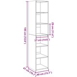  Visoka komoda siva boja betona 40x41x185 cm konstruirano drvo | shoptok.hr