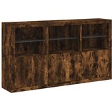 vidaXL Komoda s LED svjetlima boja dimljenog hrasta 181 5x37x100 cm | shoptok.hr