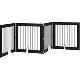  Vrata za pse s postoljem 4 pcs Crni hrast 100 x 100 cm | shoptok.hr