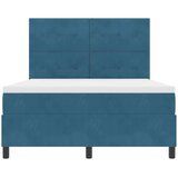  LED Box Spring Krevet Tamno plava 140 x 200 cm tkanina | shoptok.hr