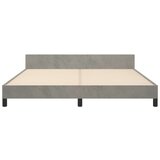  Posteljni okvir z vzglavjem svetlo siv 180x200 cm žamet, (20795017) | Shoptok.si