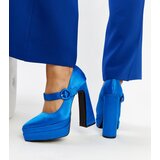 Gemre Blue pumps on a high block heel Mikea | ePonuda.com