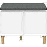  Haldna klop z blazino s shranjevanjem Bela 60 x 38 x 46 cm, (5000155652) | Shoptok.si