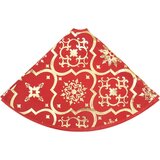  Luksuzna podloga za božićno drvce s čarapom crvena 150 cm | shoptok.hr