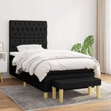  Box spring postelja z vzmetnico črna 100x200 cm blago, (20791401) Cene