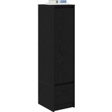 vidaXL Visoka ploča crni hrast 29,5x34x119,5 cm izrađeno drvo | shoptok.hr